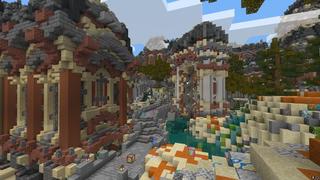 Screenshot of the Minecraft Bedrock Marketplace product Lucky Blocks Desert Paradise created by 4KS Studios.
