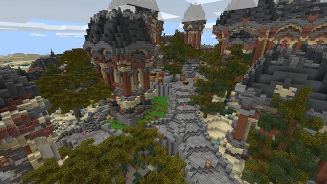 Screenshot of the Minecraft Bedrock Marketplace product Lucky Blocks Desert Paradise created by 4KS Studios.