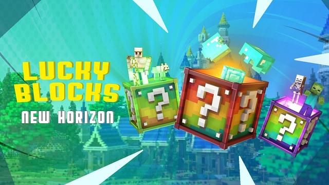 Thumbnail of the Minecraft Bedrock Marketplace product Lucky Blocks Nouvel Horizon created by 4KS Studios.
