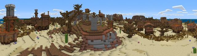 Panorama of the Minecraft Bedrock Marketplace product Lucky Blocks Wild West created by 4KS Studios.