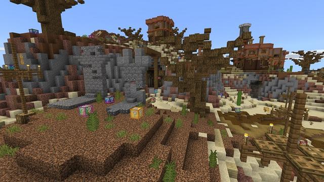Screenshot of the Minecraft Bedrock Marketplace product Lucky Blocks Wild West created by 4KS Studios.