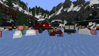 Screenshot of the Minecraft Bedrock Marketplace product Lucky Blocks: Winter created by 4KS Studios.