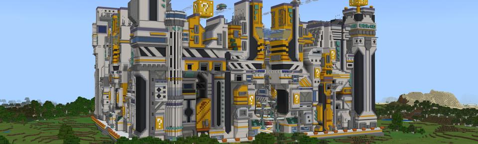 Panorama of the Minecraft Bedrock Marketplace product Lucky Blocks created by 4KS Studios.
