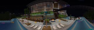 Panorama of the Minecraft Bedrock Marketplace product Lucky Skyblock Modern Mansion created by 4KS Studios.
