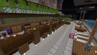 Screenshot of the Minecraft Bedrock Marketplace product Lucky Skyblock Modern Mansion created by 4KS Studios.