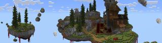 Panorama of the Minecraft Bedrock Marketplace product Lucky Skyblock Tavern created by 4KS Studios.