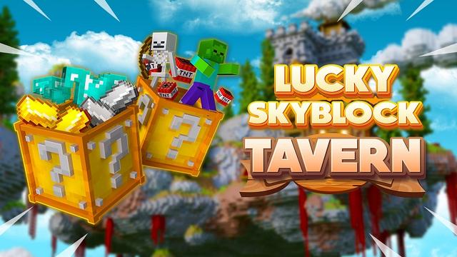 Thumbnail of the Minecraft Bedrock Marketplace product Lucky Skyblock Tavern created by 4KS Studios.