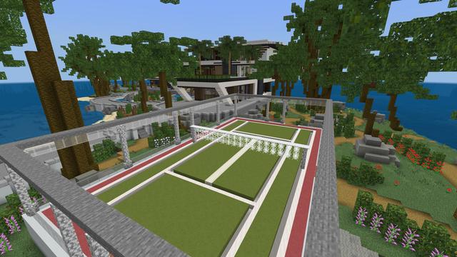 Screenshot of the Minecraft Bedrock Marketplace product Luxury Beach Mansion created by 4KS Studios.