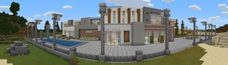 Panorama of the Minecraft Bedrock Marketplace product Luxury Modern Mansion created by 4KS Studios.