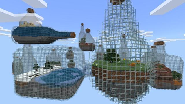 Screenshot of the Minecraft Bedrock Marketplace product Mega Bottle Skyblock created by 4KS Studios.