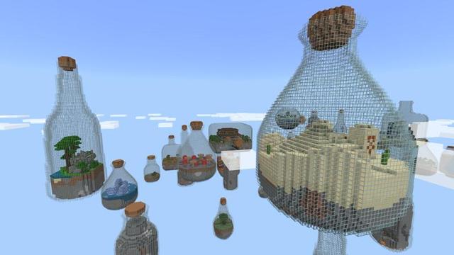 Screenshot of the Minecraft Bedrock Marketplace product Mega Bottle Skyblock created by 4KS Studios.