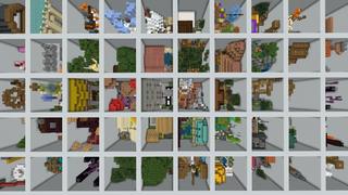 Screenshot of the Minecraft Bedrock Marketplace product Mega Find the Button created by 4KS Studios.