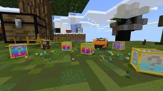 Screenshot of the Minecraft Bedrock Marketplace product Mega Lucky Block Skyblock created by 4KS Studios.