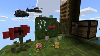 Screenshot of the Minecraft Bedrock Marketplace product Mega Lucky Block Skyblock created by 4KS Studios.