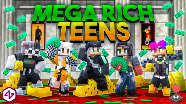Thumbnail of the Minecraft Bedrock Marketplace product Mega Rich Teens created by 4KS Studios.