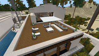 Screenshot of the Minecraft Bedrock Marketplace product Millionaire Beach Mansion created by 4KS Studios.