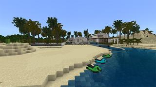 Screenshot of the Minecraft Bedrock Marketplace product Millionaire Beach Mansion created by 4KS Studios.