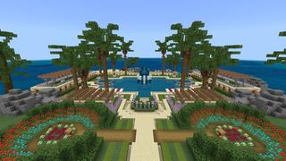 Screenshot of the Minecraft Bedrock Marketplace product Millionaire Beachfront Hotel created by 4KS Studios.