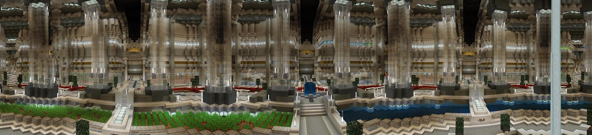 Panorama of the Minecraft Bedrock Marketplace product Millionaire Bunker created by 4KS Studios.