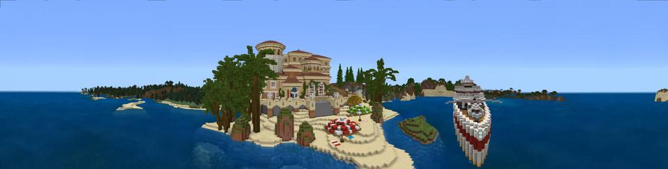 Panorama of the Minecraft Bedrock Marketplace product Millionaire Friends created by 4KS Studios.