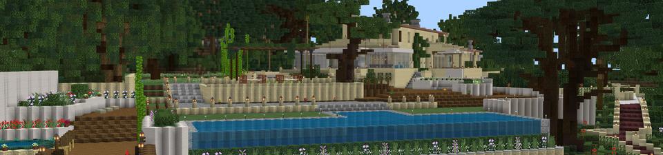 Panorama of the Minecraft Bedrock Marketplace product Millionaire Island created by 4KS Studios.