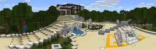 Panorama of the Minecraft Bedrock Marketplace product Millionaire Mansion Vacation created by 4KS Studios.