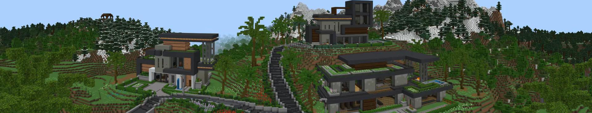 Panorama of the Minecraft Bedrock Marketplace product Millionaire Mansions 2 created by 4KS Studios.