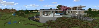 Panorama of the Minecraft Bedrock Marketplace product Millionaire Mega Mansion created by 4KS Studios.