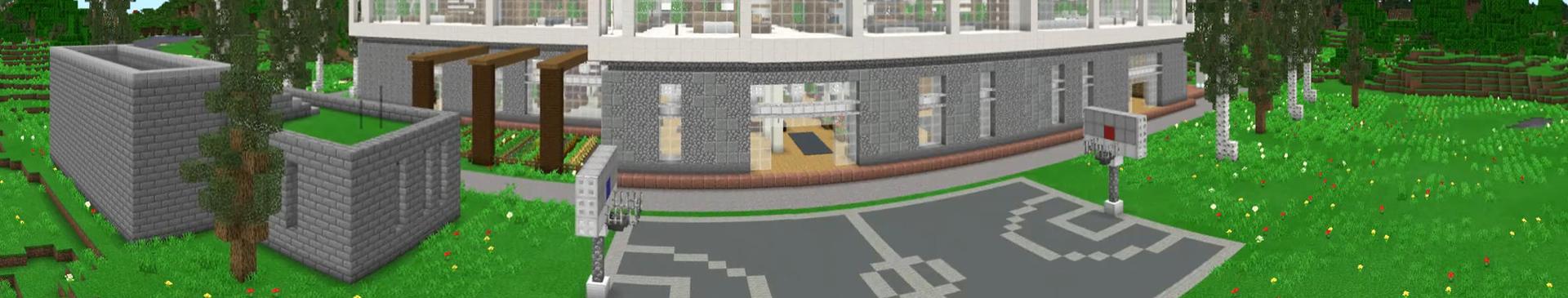 Panorama of the Minecraft Bedrock Marketplace product Millionaire Modern Mansion created by 4KS Studios.