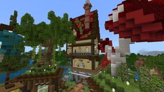 Screenshot of the Minecraft Bedrock Marketplace product Millionaire Mushroom Base created by 4KS Studios.