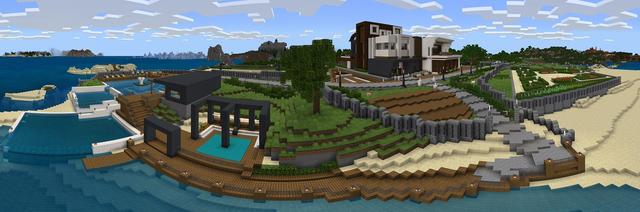 Panorama of the Minecraft Bedrock Marketplace product Millionaire Party House created by 4KS Studios.
