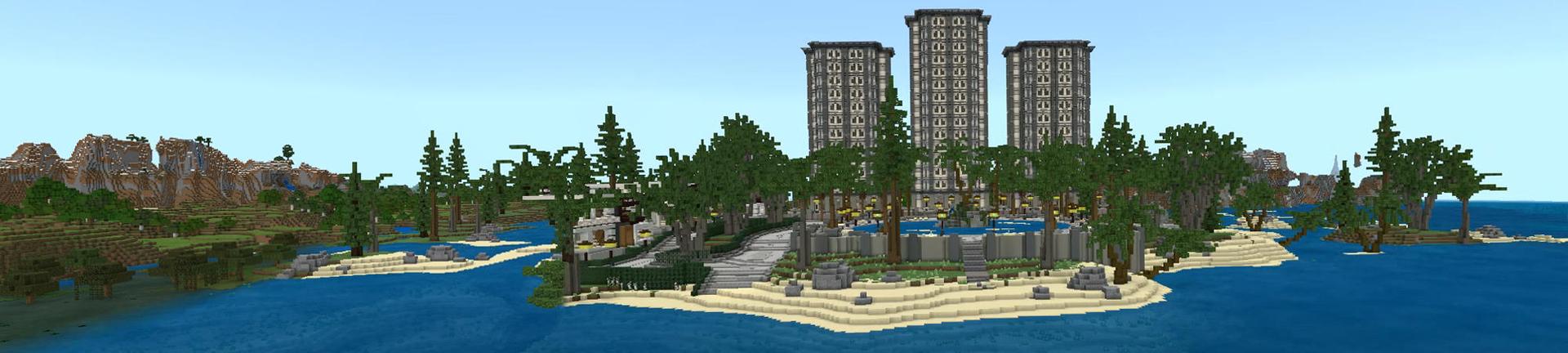 Panorama of the Minecraft Bedrock Marketplace product Millionaire Resort! created by 4KS Studios.