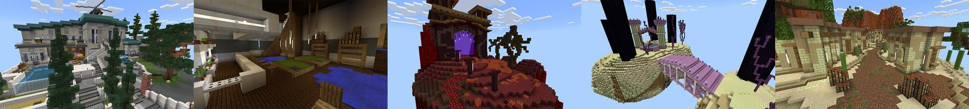 Panorama of the Minecraft Bedrock Marketplace product Millionaire Skyblock Adventure created by 4KS Studios.