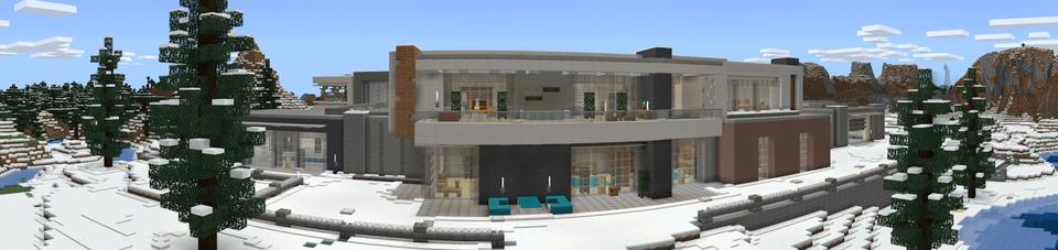 Panorama of the Minecraft Bedrock Marketplace product Millionaire Super Mansion created by 4KS Studios.