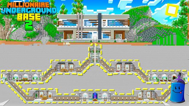 Thumbnail of the Minecraft Bedrock Marketplace product Millionaire Underground Base 2 created by 4KS Studios.