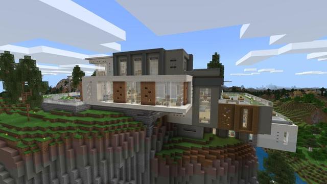 Screenshot of the Minecraft Bedrock Marketplace product Millionaire Waterfall Mansion created by 4KS Studios.