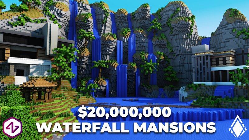 Millionaire Waterfall Mansions by 4KS Studios | CHUNK - Minecraft ...