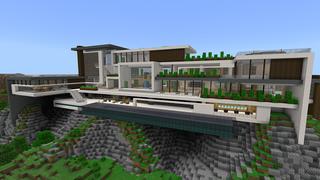 Screenshot of the Minecraft Bedrock Marketplace product Modern Hillside Mansion created by 4KS Studios.