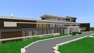 Screenshot of the Minecraft Bedrock Marketplace product Modern Hillside Mansion created by 4KS Studios.