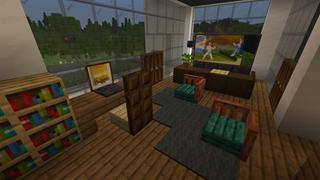 Screenshot of the Minecraft Bedrock Marketplace product Modern Mansion Marvel created by 4KS Studios.