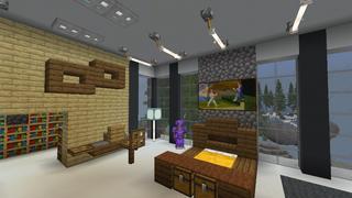 Screenshot of the Minecraft Bedrock Marketplace product Modern Mansion Skyblock created by 4KS Studios.