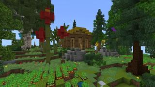 Screenshot of the Minecraft Bedrock Marketplace product Modern Mansion Skyblock created by 4KS Studios.