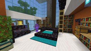 Screenshot of the Minecraft Bedrock Marketplace product Modern Skyblock Mansion created by 4KS Studios.
