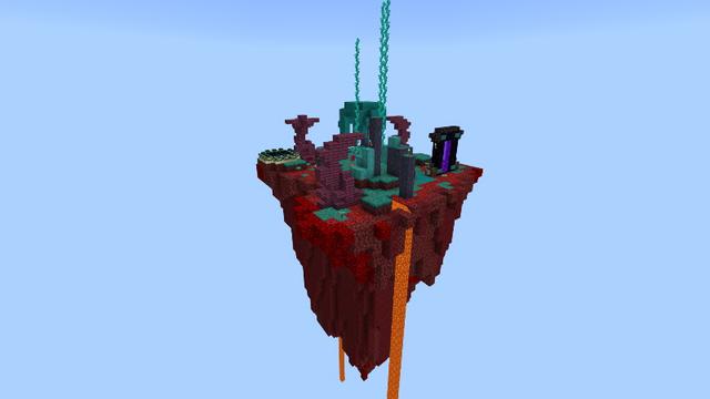 Screenshot of the Minecraft Bedrock Marketplace product Modern Skyblock Mansion created by 4KS Studios.