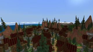 Screenshot of the Minecraft Bedrock Marketplace product Mountain Village created by 4KS Studios.