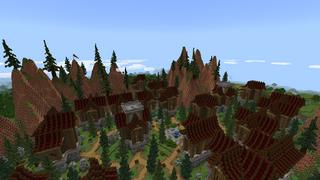 Screenshot of the Minecraft Bedrock Marketplace product Mountain Village created by 4KS Studios.