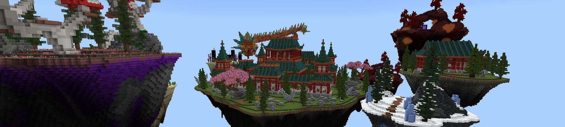 Panorama of the Minecraft Bedrock Marketplace product Ninja Skyblock created by 4KS Studios.