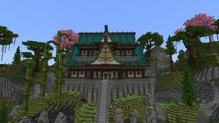 Screenshot of the Minecraft Bedrock Marketplace product Ninja Town created by 4KS Studios.