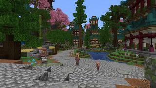 Screenshot of the Minecraft Bedrock Marketplace product Ninja Town created by 4KS Studios.