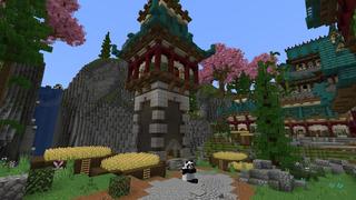 Screenshot of the Minecraft Bedrock Marketplace product Ninja Town created by 4KS Studios.